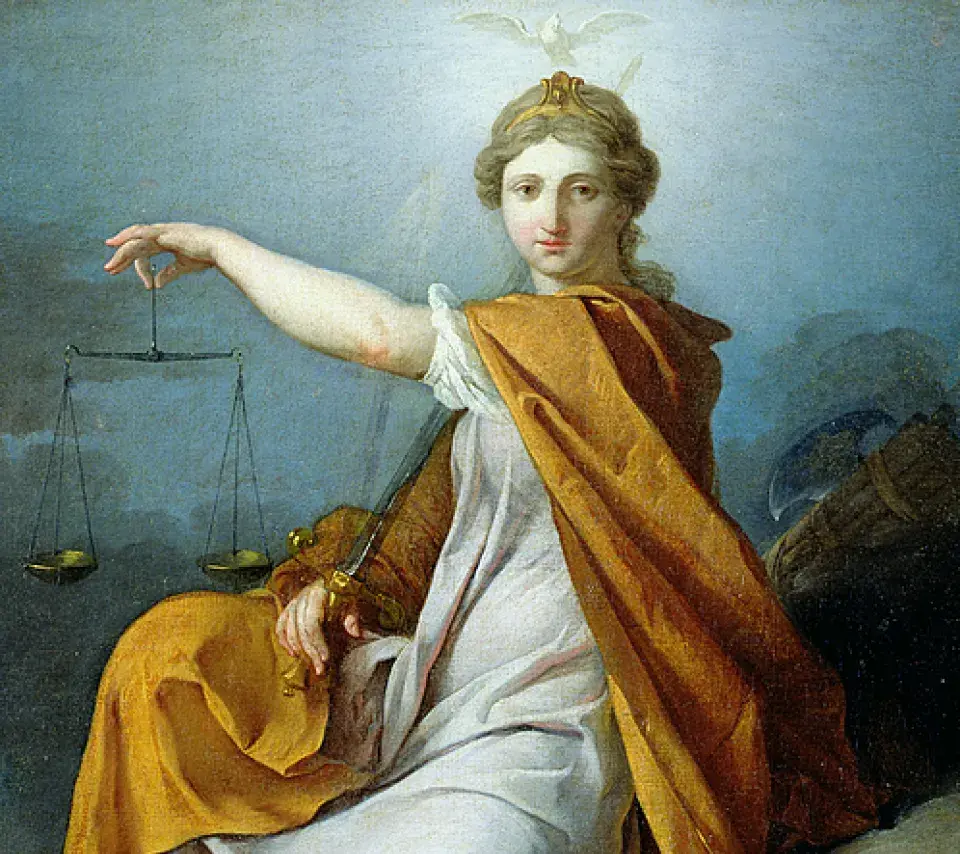 Tableau illustrant la justice