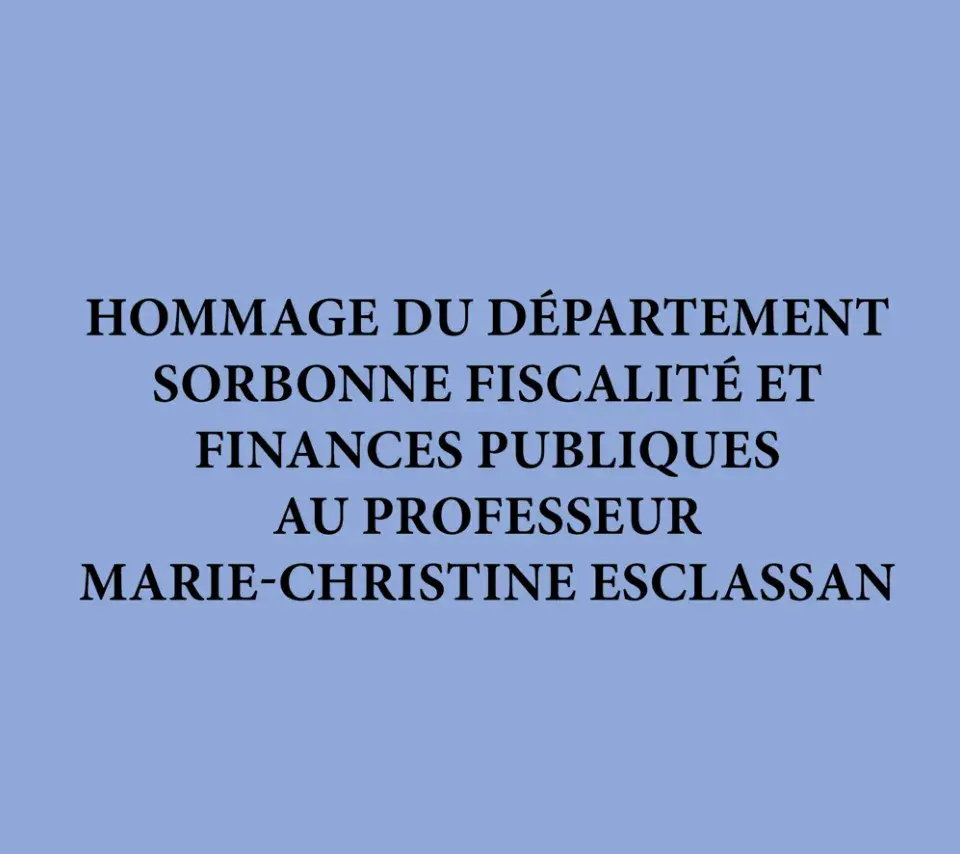 Hommage au professeur Marie-Christine Esclassan