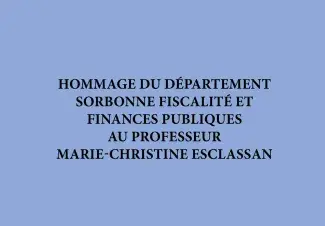 Hommage au professeur Marie-Christine Esclassan