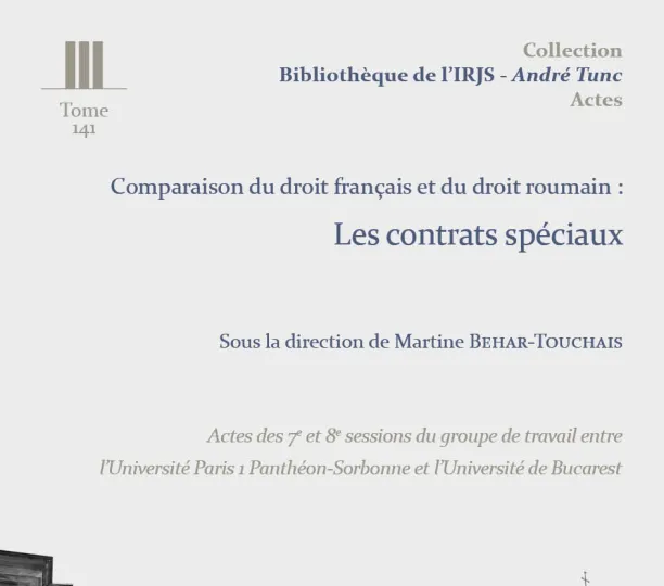Comparaison du droit français et du droit roumain : Les contrats spéciaux